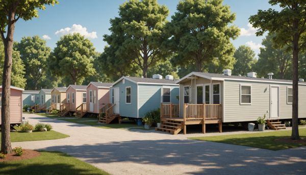 Terrasse et climatisation dans les mobil-homes